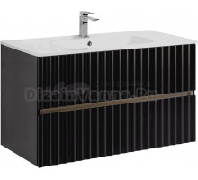 Тумба под раковину без столешницы Art&Max Elegant 100 подвесная, черная матовая
