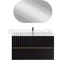 Мебель для ванной комнаты Art&Max Elegant 100 подвесная, черная матовая