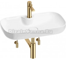 Комплект Wellsee Croquis 2.0 201004088 глянцевый белый, золото, 5 в 1