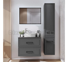 Мебель для ванной комнаты Itana Pino 75 подвесная, графит, со столешницей