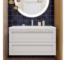 Тумба с раковиной Art&Max Platino 100 подвесная, белый глянец, под раковину AM7117-100