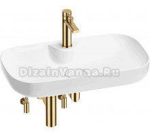 Комплект Wellsee Croquis 2.0 201004098 глянцевый белый, золото, 5 в 1