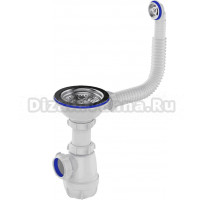 Сифон для мойки Aquant Standart B0142-14-MR с круглым переливом