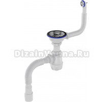 Сифон для мойки Aquant Standart B0139-20-MR с круглым переливом