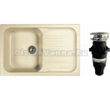 Комплект Мойка Dr. Gans Adel 780 латте + Измельчитель Bone Crusher BC 810-SL Slim Line