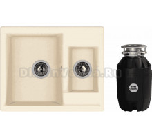 Комплект Мойка Dr. Gans Astra 620K белый + Измельчитель Bone Crusher BC 810-AS