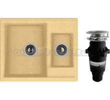 Комплект Мойка Dr. Gans Astra 620K дюна + Измельчитель Bone Crusher BC 810-SL Slim Line