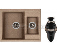 Комплект Мойка Dr. Gans Astra 620K терра + Измельчитель Bone Crusher BC 1000-AS