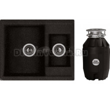Комплект Мойка Dr. Gans Astra 620K черный + Измельчитель Bone Crusher BC 810-AS