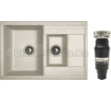 Комплект Мойка Dr. Gans Astra 760K серый + Измельчитель Bone Crusher BC 910-SL-Slim Line