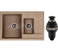 Комплект Мойка Dr. Gans Astra 760K терра + Измельчитель Bone Crusher BC 1000-AS