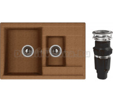 Комплект Мойка Dr. Gans Astra 760K терракота + Измельчитель Bone Crusher BC 610-AS