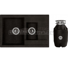 Комплект Мойка Dr. Gans Astra 760K черный + Измельчитель Bone Crusher BC 810-AS