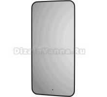 Зеркало Defesto Aura DF 2965R 50x100, с нейтральной подсветкой, инфракрасный выключатель, черное