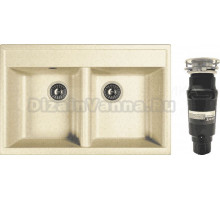 Комплект Мойка Dr. Gans Astra 780 латте + Измельчитель Bone Crusher BC 910-SL-Slim Line