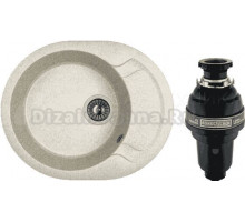 Комплект Мойка Dr. Gans Berta 580 серый + Измельчитель Bone Crusher BC 1000-AS