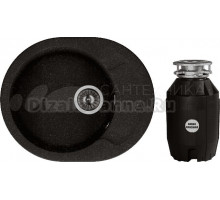 Комплект Мойка Dr. Gans Berta 580 черный + Измельчитель Bone Crusher BC 810-AS