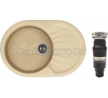 Комплект Мойка Dr. Gans Berta 760 латте + Измельчитель Bone Crusher BC 910-SL-Slim Line
