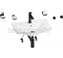 Комплект Wellsee Bisou 201007202 глянцевый белый, матовый черный, 9 в 1