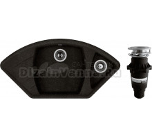 Комплект Мойка Dr. Gans Gaby черный + Измельчитель Bone Crusher BC 810-SL Slim Line