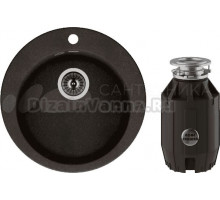 Комплект Мойка Dr. Gans Gala черный + Измельчитель Bone Crusher BC 910-AS