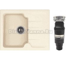 Комплект Мойка Dr. Gans Lora 620 белый + Измельчитель Bone Crusher BC 910-SL-Slim Line