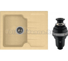 Комплект Мойка Dr. Gans Lora 620 дюна + Измельчитель Bone Crusher BC 1000-AS