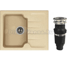 Комплект Мойка Dr. Gans Lora 620 латте + Измельчитель Bone Crusher BC 610-AS