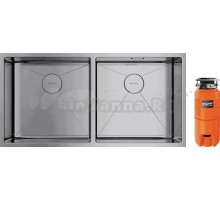 Комплект Мойка Omoikiri Taki 86-2 нержавеющая сталь + Измельчитель Nagare slim 1250