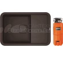 Комплект Мойка Omoikiri Tasogare 78 темный шоколад + Измельчитель Nagare slim 1250