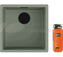 Комплект Мойка Omoikiri Yamakawa 45-Integra-WG wind green + Измельчитель Nagare slim 1250