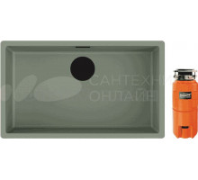 Комплект Мойка Omoikiri Yamakawa 75-Integra-WG wind green + Измельчитель Nagare slim 1250