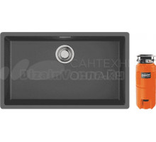 Комплект Мойка Omoikiri Yamakawa 75Т Integra-PL платина + Измельчитель Nagare slim 1250