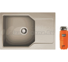 Комплект Мойка Omoikiri Yonaka 78-LB-SA бежевая + Измельчитель Nagare slim 1250
