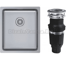 Комплект Мойка Paulmark Vista PM904438-BS брашированная нержавеющая сталь + Измельчитель Bone Crusher BC 610-AS