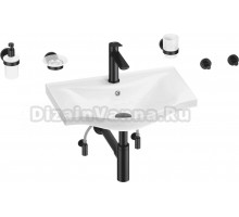 Комплект Wellsee Bisou 201007232 глянцевый белый, матовый черный, 9 в 1