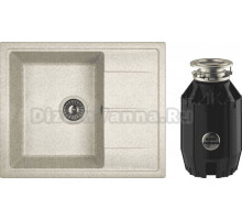 Комплект Мойка Dr. Gans Nika 580 серая + Измельчитель Bone Crusher BC 910-AS