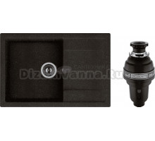 Комплект Мойка Dr. Gans Tekno 760 черный + Измельчитель Bone Crusher BC 1000-AS