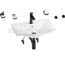 Комплект Wellsee Bisou 201007252 глянцевый белый, матовый черный, 9 в 1