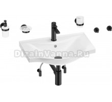 Комплект Wellsee Bisou 201007257 глянцевый белый, матовый черный, 9 в 1