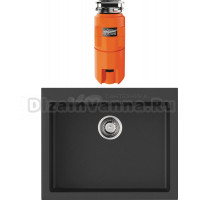 Комплект Мойка Omoikiri Bosen 61 черная + Измельчитель Nagare slim 1250