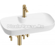 Комплект Wellsee Croquis 2.0 201004148 глянцевый белый, золото, 5 в 1