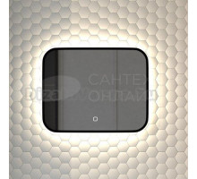 Зеркало Defesto Aura DF 2961SH 50x40, с нейтральной подсветкой, сенсорный выключатель, черное