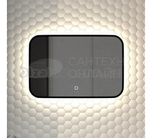 Зеркало Defesto Aura DF 2962SH 60x40, с нейтральной подсветкой, сенсорный выключатель, черное