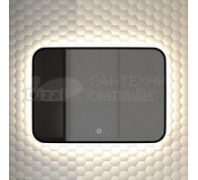 Зеркало Defesto Aura DF 2964SH 70x50, с нейтральной подсветкой, сенсорный выключатель, черное