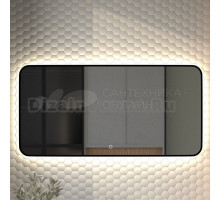 Зеркало Defesto Aura DF 2968SH 120x60, с нейтральной подсветкой, сенсорный выключатель, черное