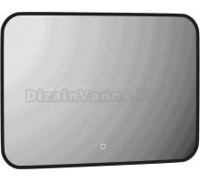 Зеркало Defesto Aura DF 2973SH 60x50, с теплой подсветкой, сенсорный выключатель, черное