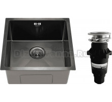 Комплект Мойка Melana D4545HB графит + Измельчитель Bone Crusher BC 810-SL Slim Line