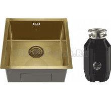 Комплект Мойка Melana D4545HG золото + Измельчитель Bone Crusher BC 910-AS