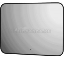Зеркало Defesto Aura DF 2967RH 80x60, с нейтральной подсветкой, инфракрасный выключатель, черное